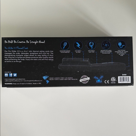 Straight Ahead Pro Glider 2.0 Hair Straightener - Black - Picture 6 of 6